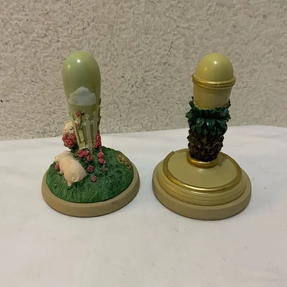 Set of 2 Brown Bag Cookie Art.  Cookie Stamp.  5” tall